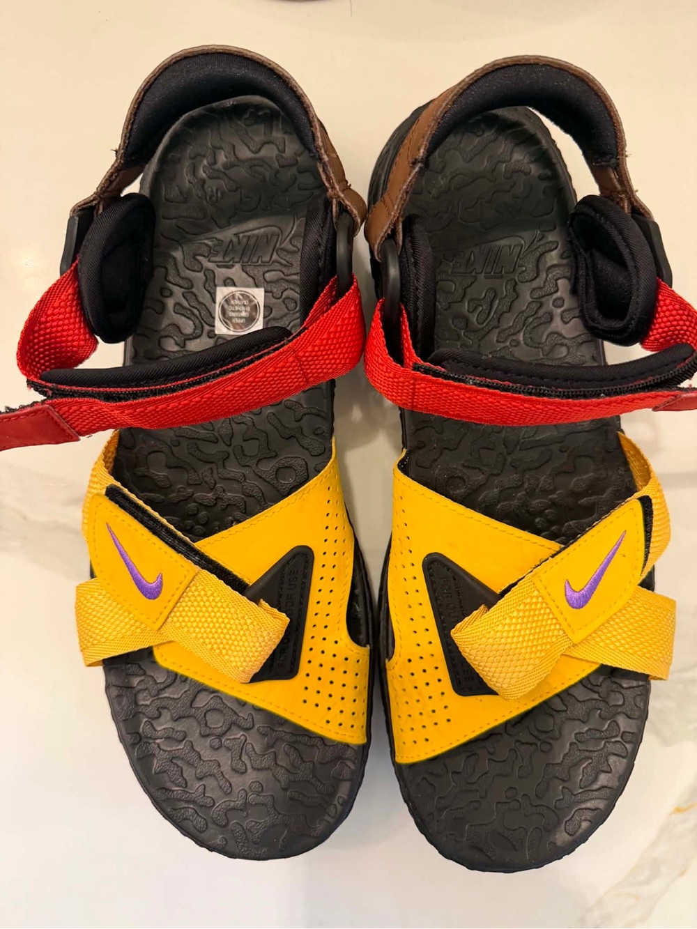 Nike Men’s Yellow, Red & Purple Strap Sport Sandals